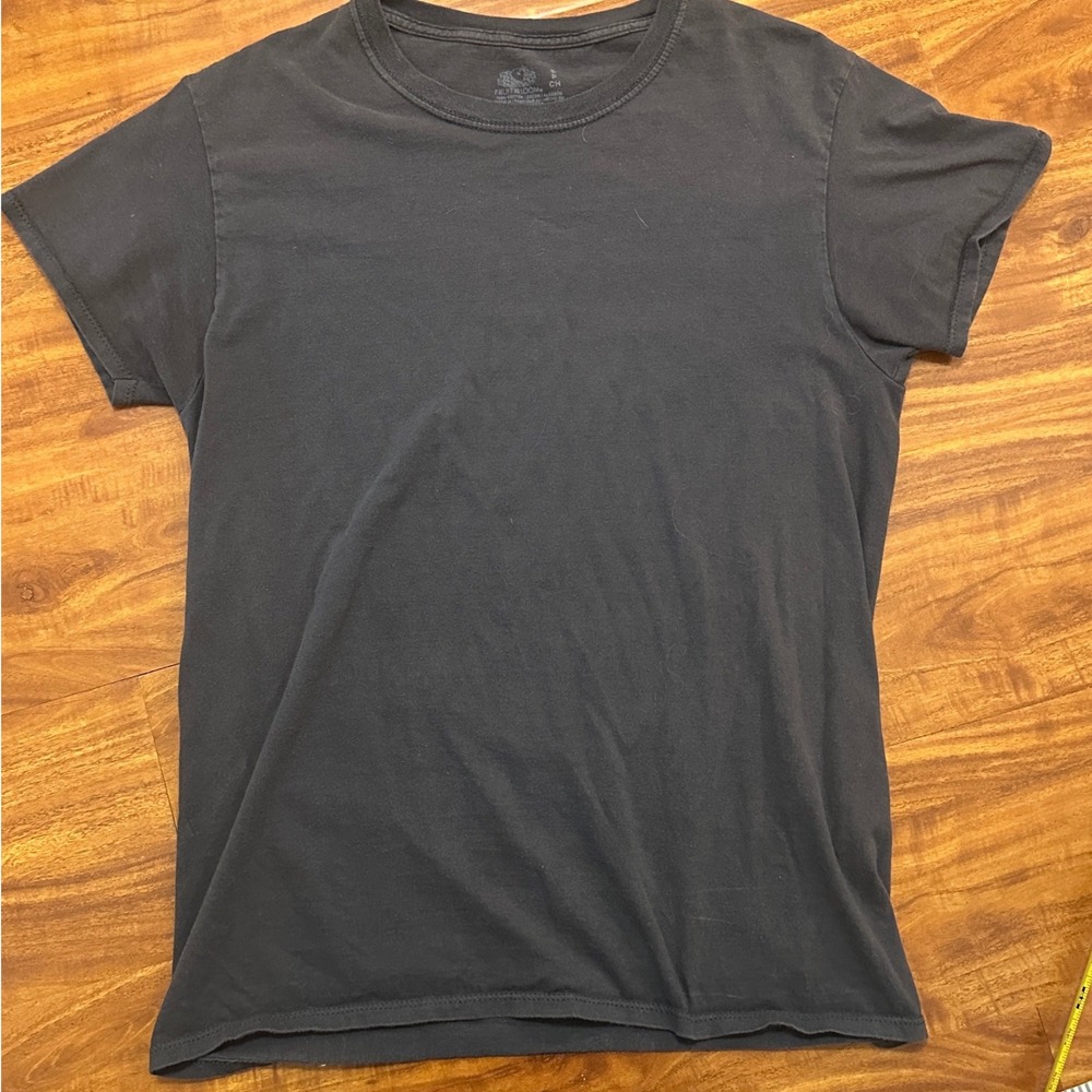 Fruit of the Loom Mens Small Black 100% Cotton Short Sleeve Crew Neck T-Shirt